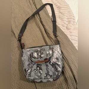 Quilted Silver camo Crossbody Bag